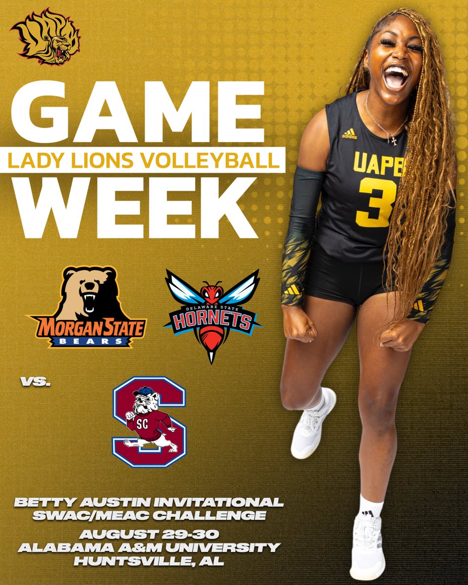 The wait is over. ⏰

Lady Lions Volleyball opens the 2025 season this weekend in Huntsville at the SWAC/MEAC Challenge! 🏐🖤💛

We’re coming for everything. 🦁