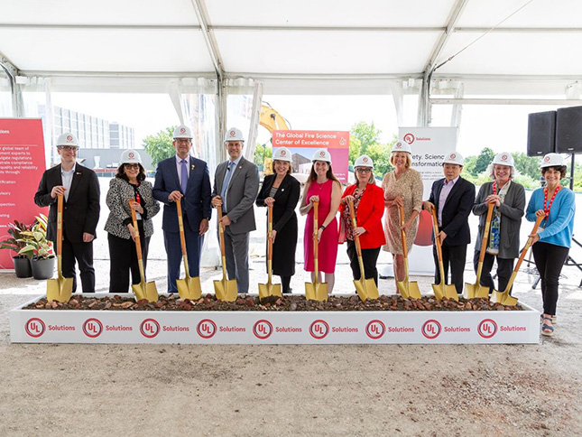 UL Solutions Inc. announced the beginning of construction on its  state-of-the-art Global Fire Science Center of Excellence, one of the company’s largest laboratory investments to date, helping to reduce fire risks globally. tinyurl.com/zm2skhzr