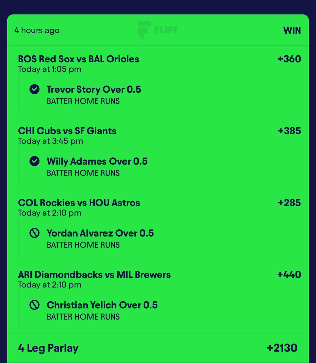 If u tailed the pick I posted earlier u cashed