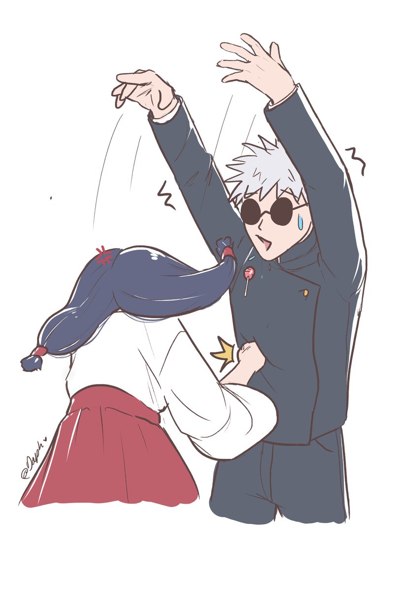 nejisunflower's tweet image. He's the strongest btw  #gojohime #satohime #五歌 🩵❤️