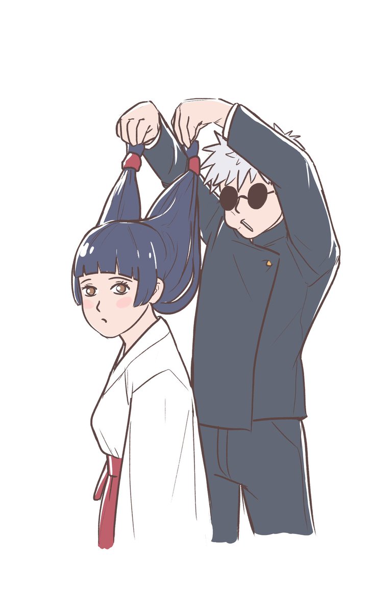 nejisunflower's tweet image. He's the strongest btw  #gojohime #satohime #五歌 🩵❤️