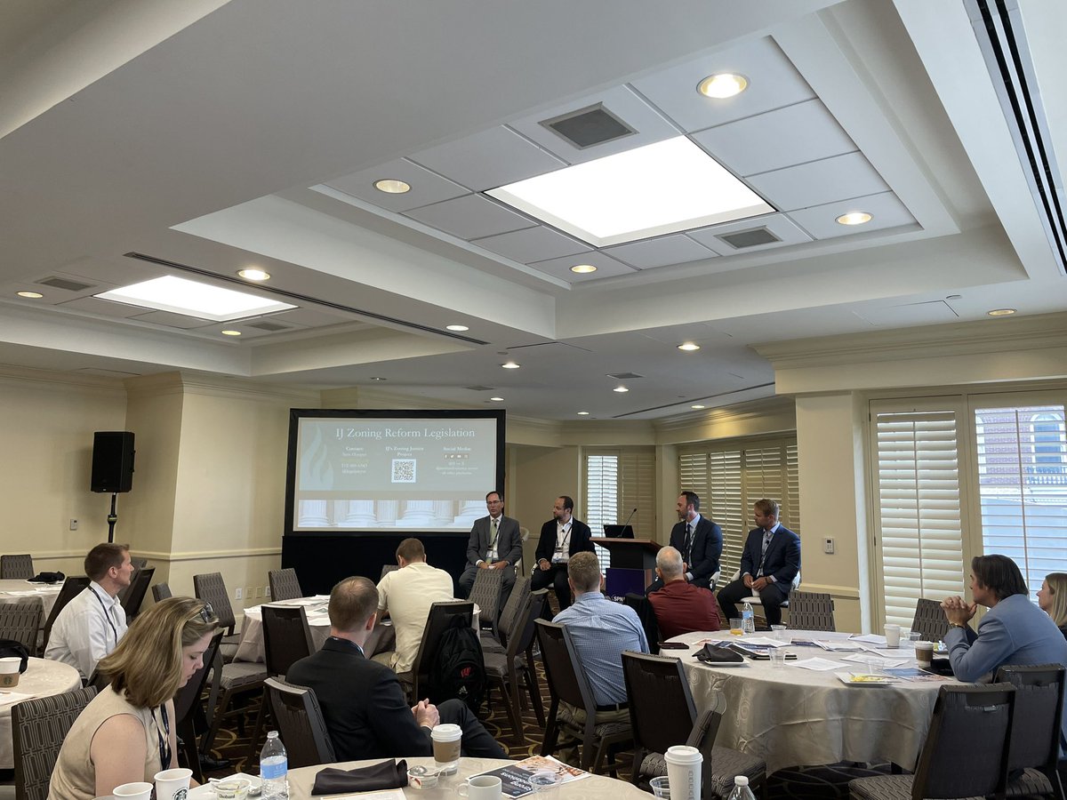LegeLawyer's tweet image. Hosted a great @IJ breakfast panel, “Zoning Justice: Housing Opportunities Made Easier” at the @StatePolicy annual meeting in New Orleans. Thanks to my co-panelists @DrewHampshire, @Cotton_MT and @RyanPuzycki for your great insights!

#ZoningReform #PropertyRights #SPN #SPNAM