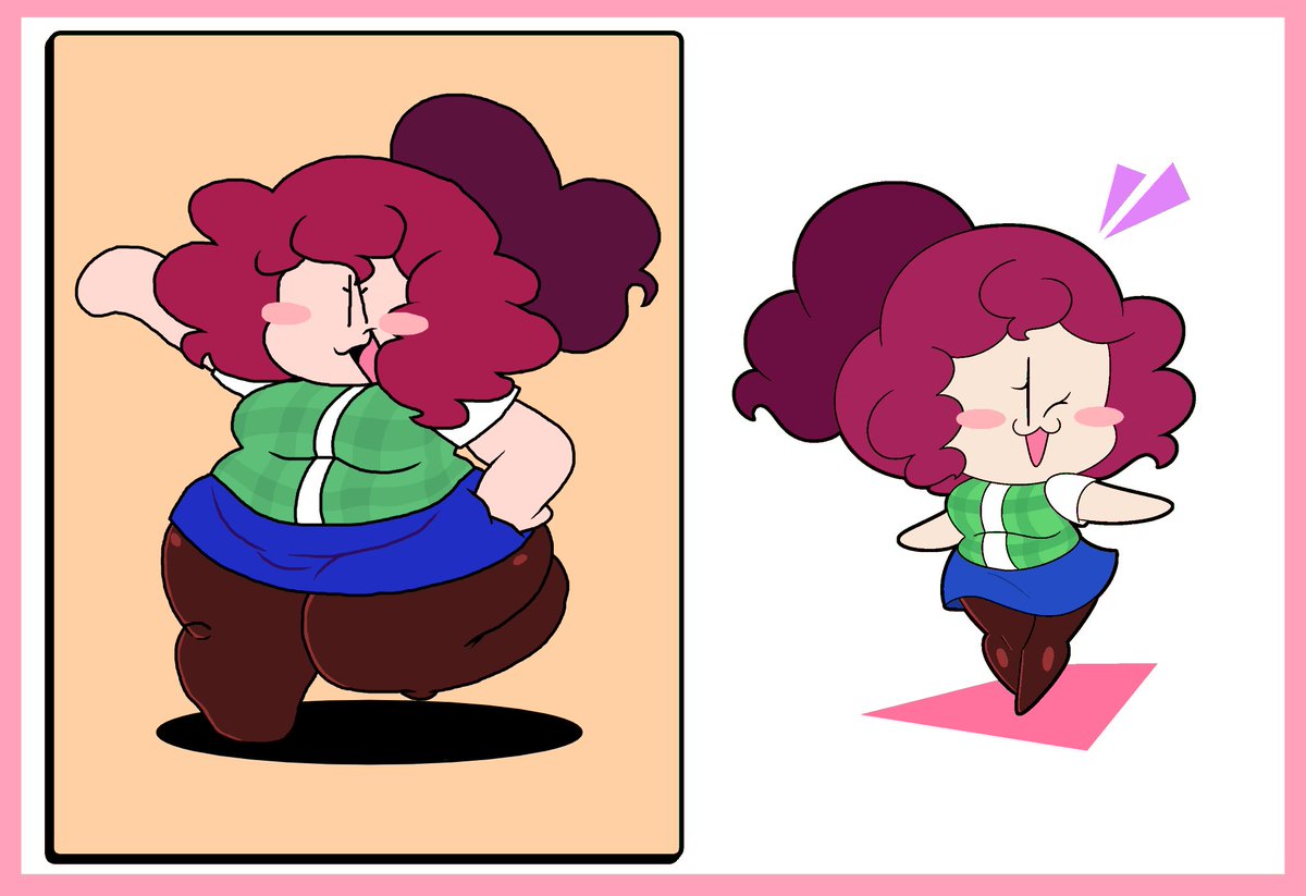 I think I drew her too wide sorry