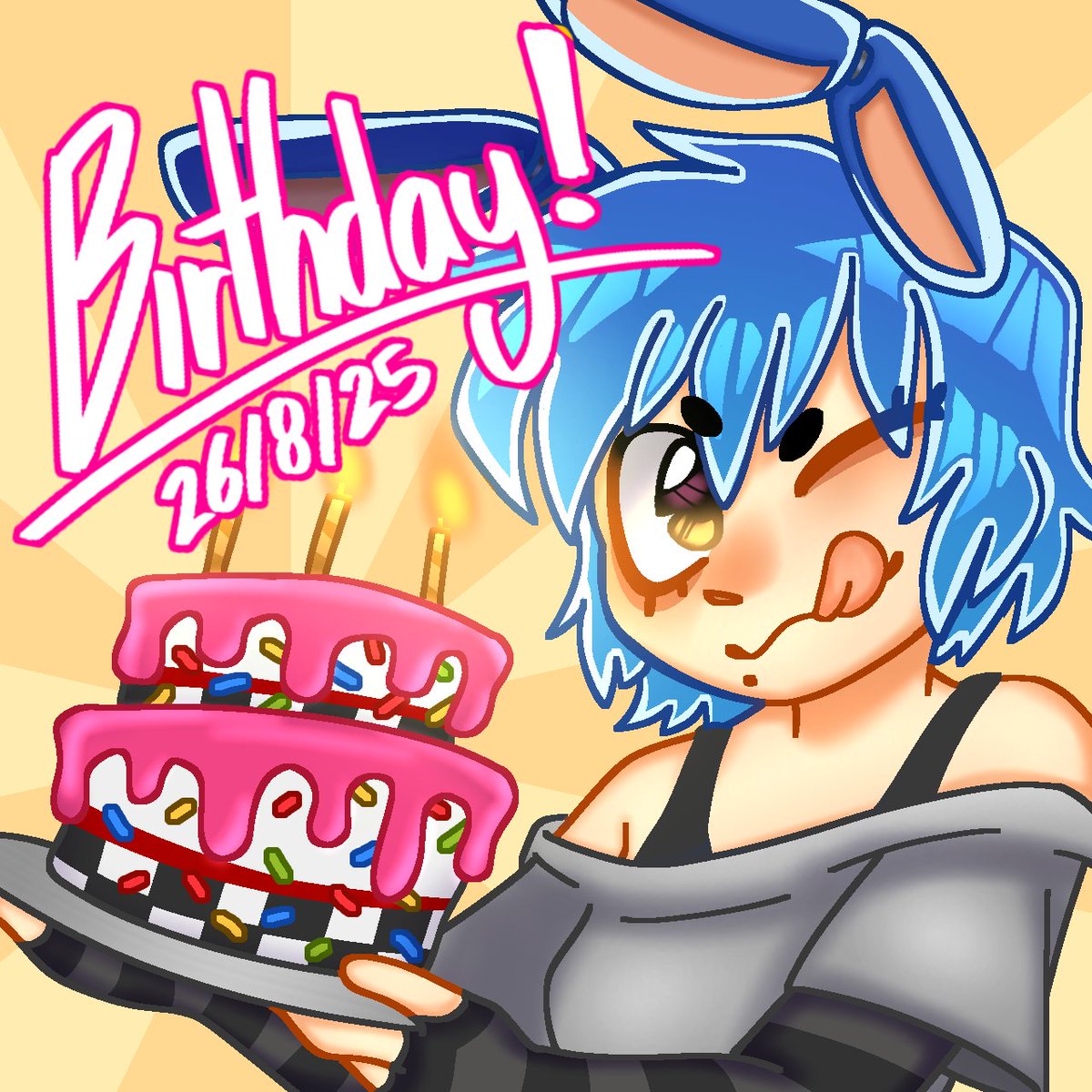 PatosReccord's tweet photo. Ola miren hice un dibujito porque hace dos días fue mi cumple ^_^ https://t.co/jC61hkdvmc