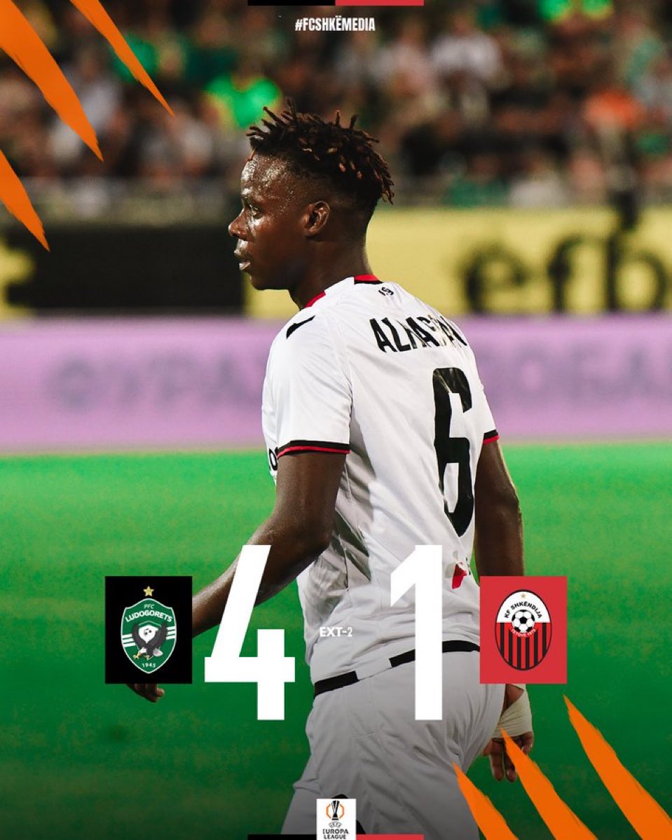 🇲🇰 | Shkendija, Ludogoretse 4 - 1 yenilerek Avrupa macerasına Konferans Liginden devam edecek.