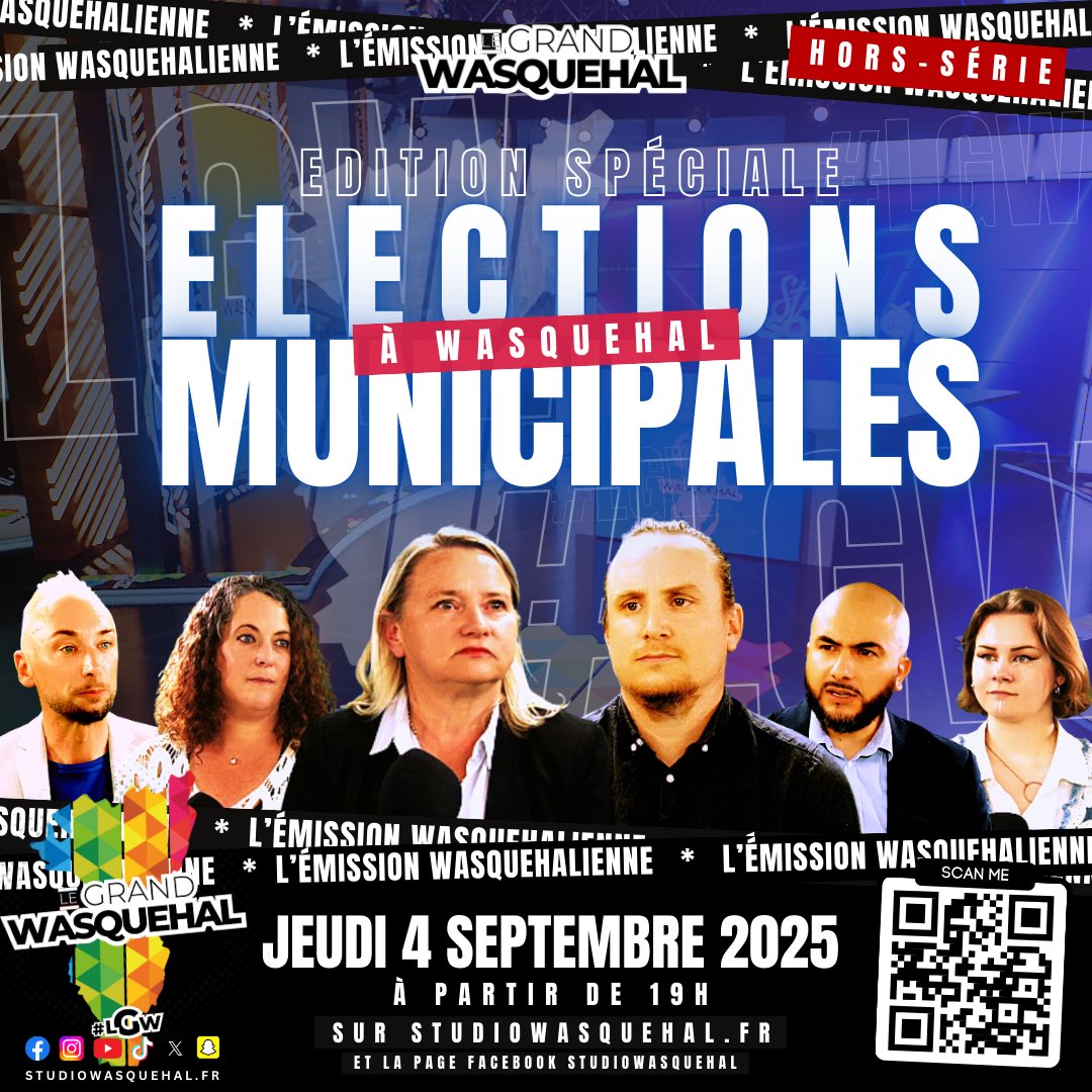 studiowasquehal's tweet photo. 📣 Édition Spéciale – Hors-Série Élections Municipales

Jeudi 4 septembre à 19h, Le Grand Wasquehal revient en direct !

🎯 Un hors-série à ne surtout pas manquer !

👉 https://t.co/jOeaVhyhpm
👉 https://t.co/WzvFyYoFg0

#wasquehal https://t.co/WtJVtI33Qr