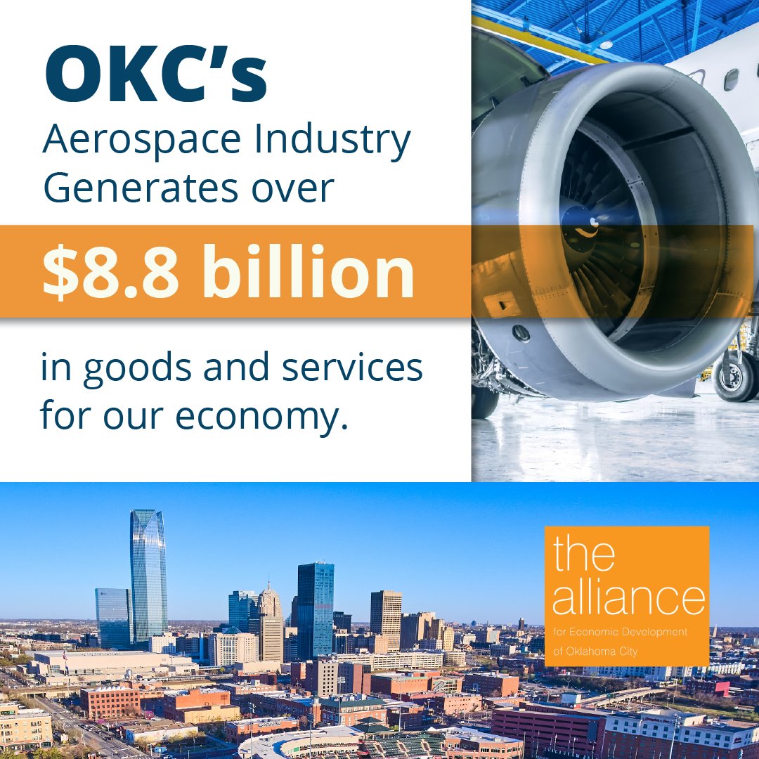 Aerospace continues to be one of the largest drivers of OKC's economy. 

With new expansions like the Tinker Air Force Base acquisition of the Maintenance, Repair and Overhaul (MRO) Center, we expect to see OKC's aerospace industry thrive.

velocityokc.com/blog/economy/g…