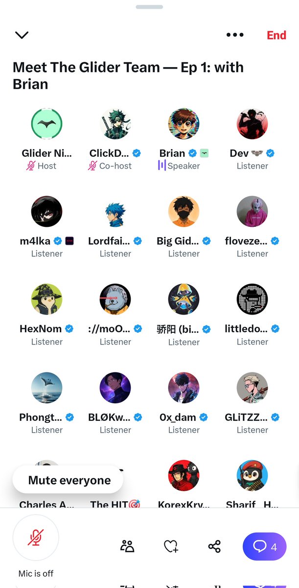 A big thank you to everyone who participated in yesterday's Twitter Space with the Co-founder of <a href="/glider_fi/">Glider</a> &amp; Ambassador <a href="/ClickDeFi/">ClickDeFi ✧</a>

It was an engaging, informative, and lively session.

Mark your calendars for next week's Twitter Space for another exciting episode!

🦇♾️