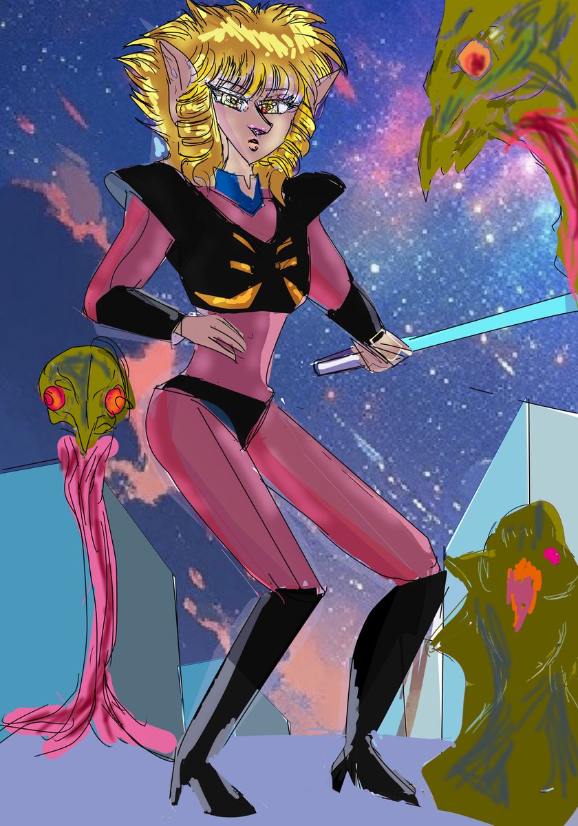 deadlinear2011's tweet photo. #Iczer1 #Iczerone #戦えイクサー1 の二次創作。 ビッグゴールドと一体となった #イクサー1。 ビッグゴールド復活を望むクトゥルフの戦士たちは彼女を精神的に追詰め、ビッグゴールド復活を企てる。傷心のイクサーは二度と帰らないと決心した筈の地球に向かう。 https://t.co/R1BTj1qfZo https://t.co/wa9BkXB4qa