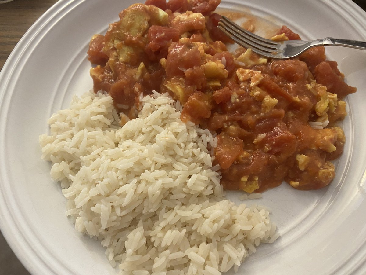 angiedachef's tweet photo. Tomato and egg w rice https://t.co/FJfMiAgWvF