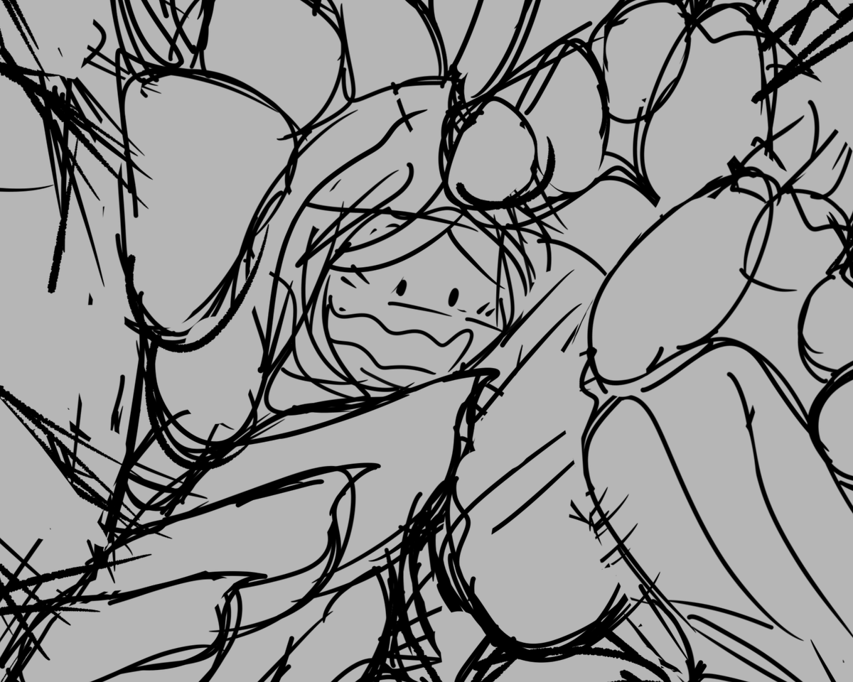 I drew Myra showing the goods many times but how about she enjoying some goods now? : P