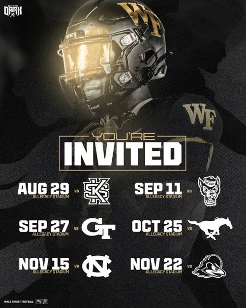 Appreciate the invite <a href="/pbenson0924/">Parker Benson</a> <a href="/WakeFB/">Wake Forest Football</a> !!