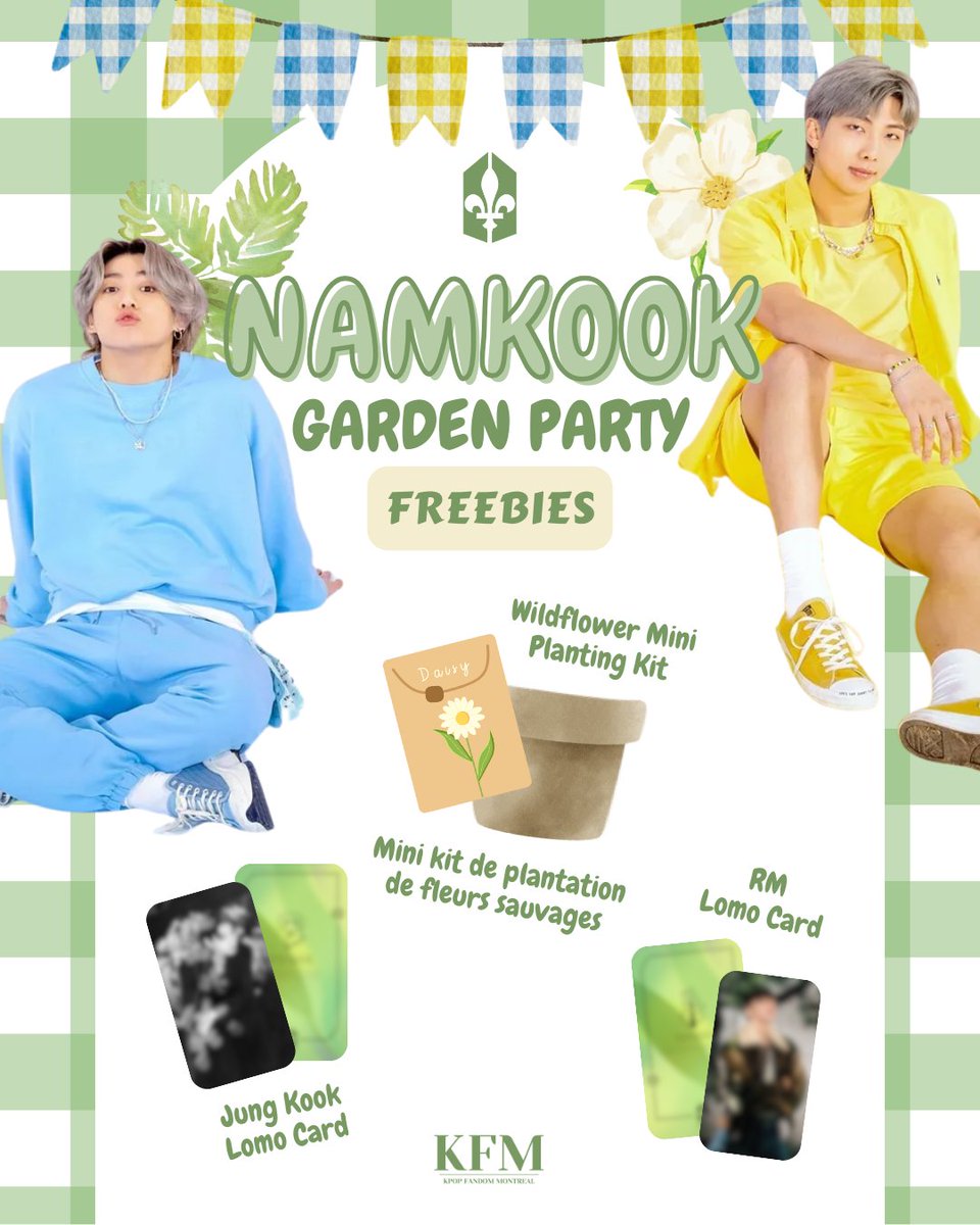 🌿🧺 Here's a sneak peek at the gifts we've prepared for RM and JK's birthdays! See you on September 6 at Archie-Wilcox park. 💜

🌿🧺 Voici un aperçu des cadeaux que nous avons préparés pour les anniversaires de RM et JK! On se voit le 6 septembre au parc Archie-Wilcox. 💜