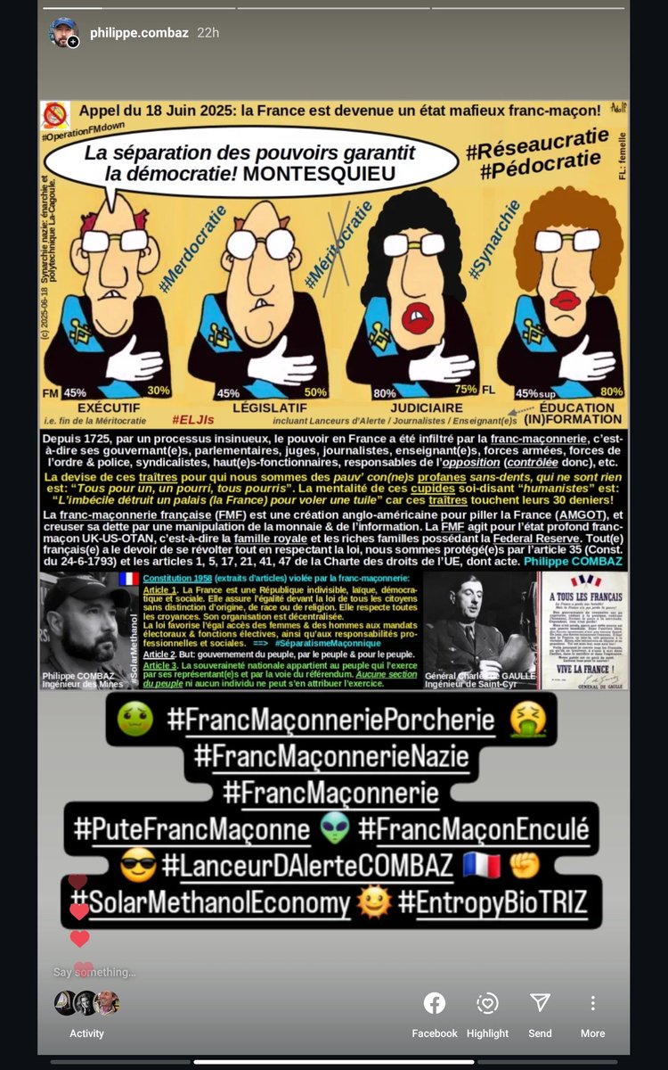 SolarMethanol's tweet photo. #DeGAULLE: méfiez-vous d'#ordures #maçonnes dont l'#ordure #millionnaire #MÉLENCHON #parasite en #France!
#LavalFrancMaçon #MélenchonFrancMaçon #FrancMaçonnerie #Pédocratie #GODF #GLNF #GLDF #GLFF #PécresseFrancMaçonne #TaubiraFrancMaçonne #PouyannéFrancMaçon #FourniretFrancMaçon https://t.co/q8Om23zN82