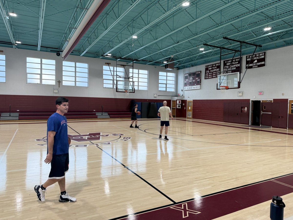 20 plus years of “Old Man Hoops” at St. Albert’s. Great for the soul! Have built some lasting relationships through basketball and the bonus time with family members is the best part. Grateful for the space!