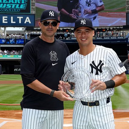 nyporchsport's tweet image. Aaron Boone believes Anthony Volpe gives the Yankees their best shot to fire him and head back to a career on TV.