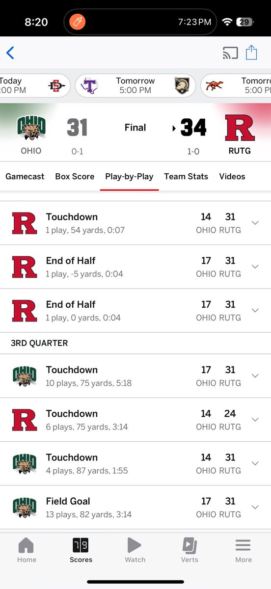 Hail43's tweet photo. @espn your app sucks https://t.co/lesQnePqZE