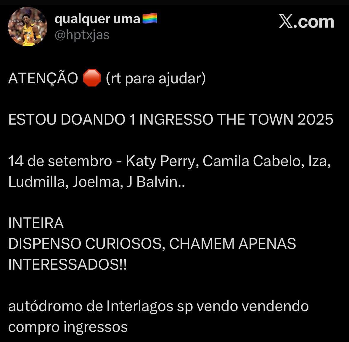 romaniabrun0's tweet photo. ATENÇÃO 

tomem cuidado, esse perfil (@hptxjas) vem dando golpes desde semana passada.

o perfil é todo religioso e ficam com esse papo para curiosos nem chamar, só para passar credibilidade 

nome da responsável para onde vai o pix : ALICE DA CRUZ MARCELINO

the town doando https://t.co/CTokCZX8vV