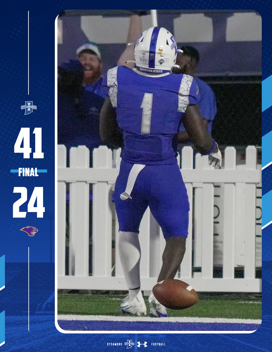 .@plez_lawrence goes for 215 combined yards and three touchdowns on 25 touches as the Sycamores top McKendree to open up the 2025 regular season.

#MarchOn | #LeaveNoDoubt