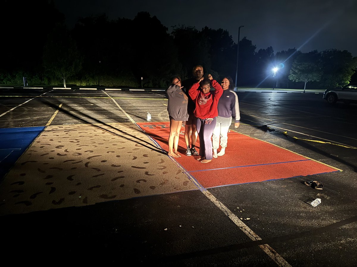 Out here painting even at night! Loving Pickerington Central so much they can’t leave!