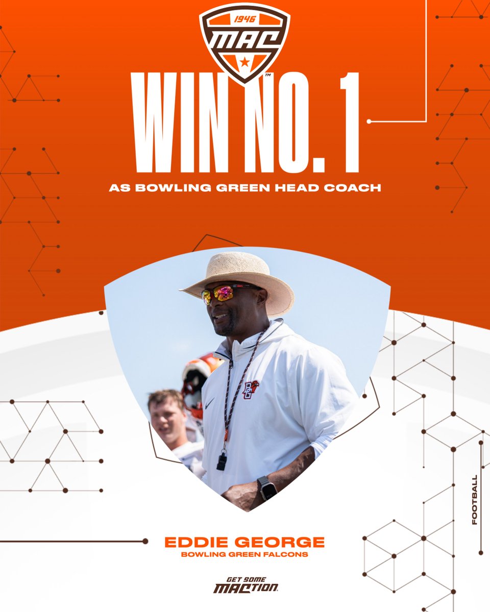 MACSports's tweet photo. First as a Falcon 🟠🟤

Congrats, @EddieGeorge2727! 

@BG_Football | #MACtion https://t.co/1xCesW19RO