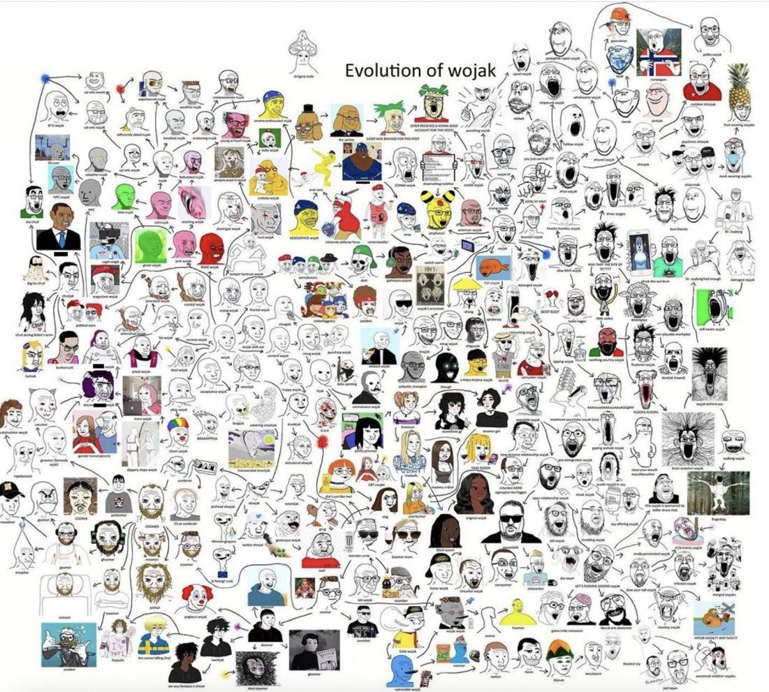 100s of derivatives of $wojak are launched every single day 

or different branches of the wojak index describing a mood, feeling, phrase with one of the many different faces of wojak.

they will soon understand 

they are all $WOJAK

we are all $WOJAK

billion dollar coin.