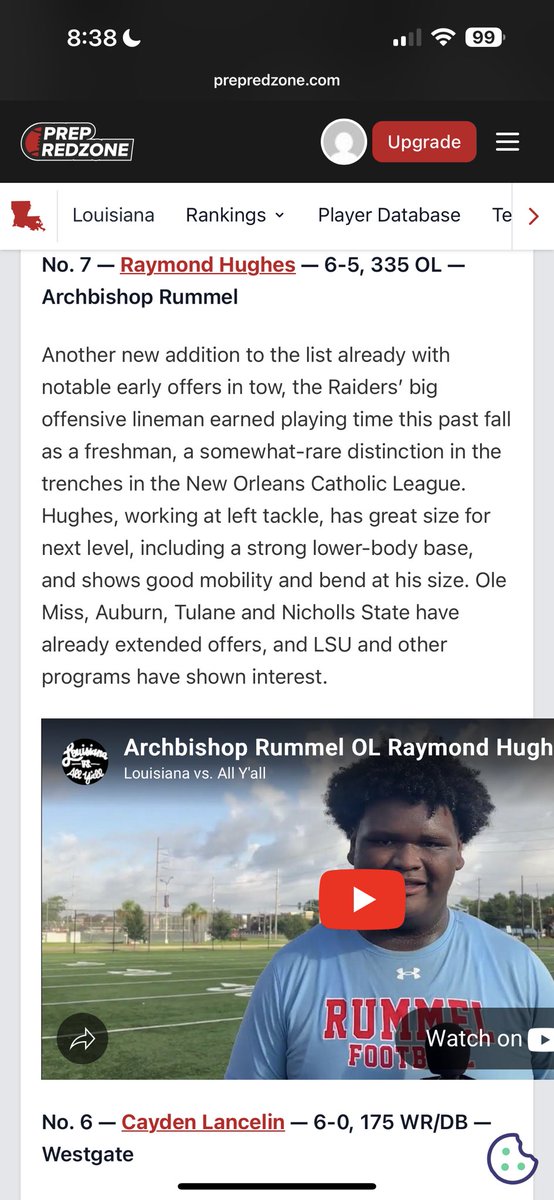 Thank you <a href="/PrepRedzoneLA/">Prep Redzone Louisiana</a> for ranking me 7th in Louisiana !!!! In my class very excited!!!!!