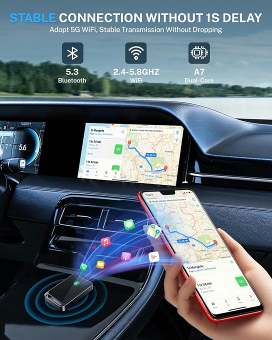 shp215's tweet photo. Wireless CarPlay Adapter for $24.99, retail $79.99!
*Code; LUS7ODOD

Buy via Amazon -->
https://t.co/Gq4pwRvMpQ

#ads #amazonprime #amazondeals #deals #amazon #amazonfinds #amazonmusthaves #amazonhome #giftideas https://t.co/OuhLTXNOwX