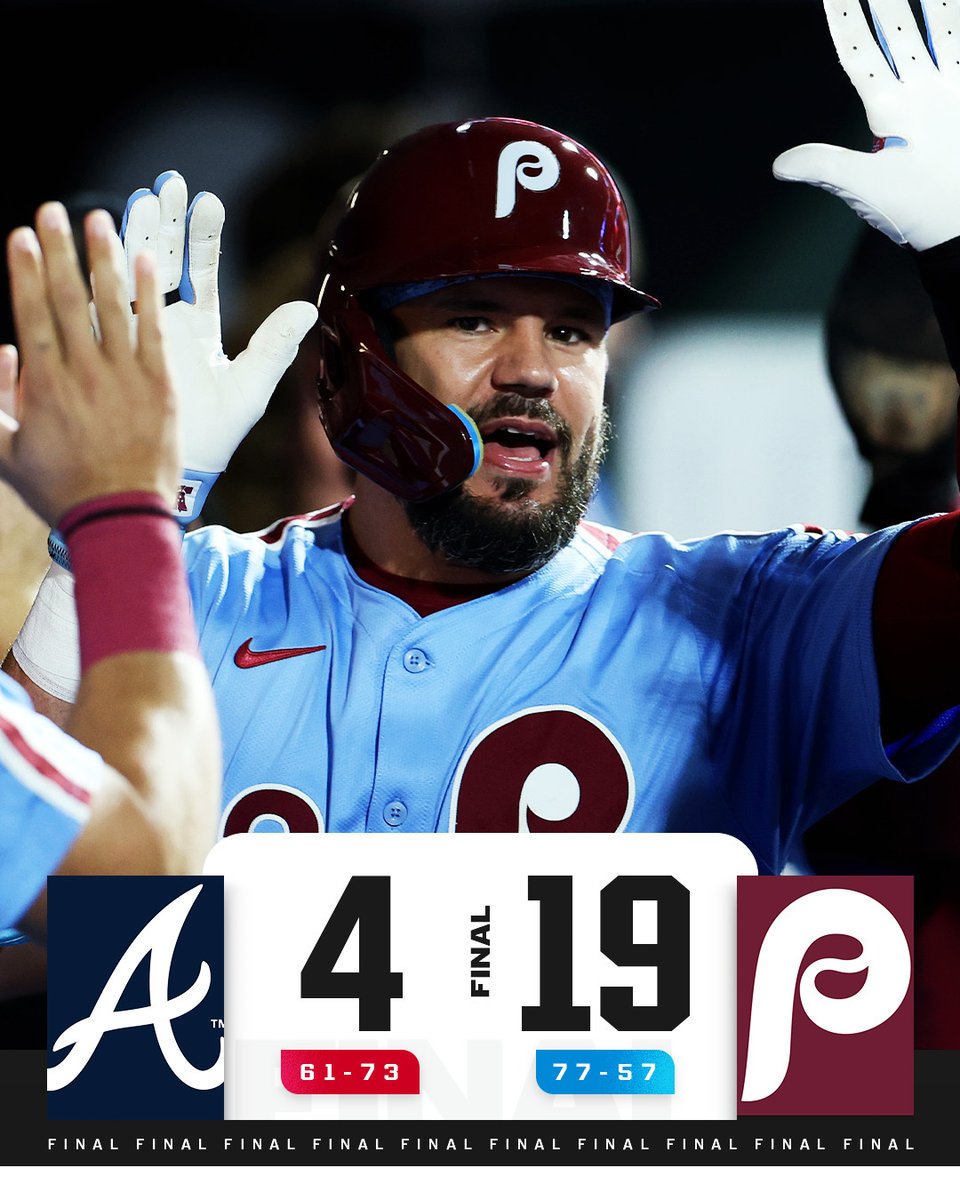 MLB (@mlb) on Twitter photo Kyle Schwarber clubs FOUR of the <a href="/Phillies/">Philadelphia Phillies</a> seven homers in a historic performance! Kyle Schwarber clubs FOUR of the <a href="/Phillies/">Philadelphia Phillies</a> seven homers in a historic performance!