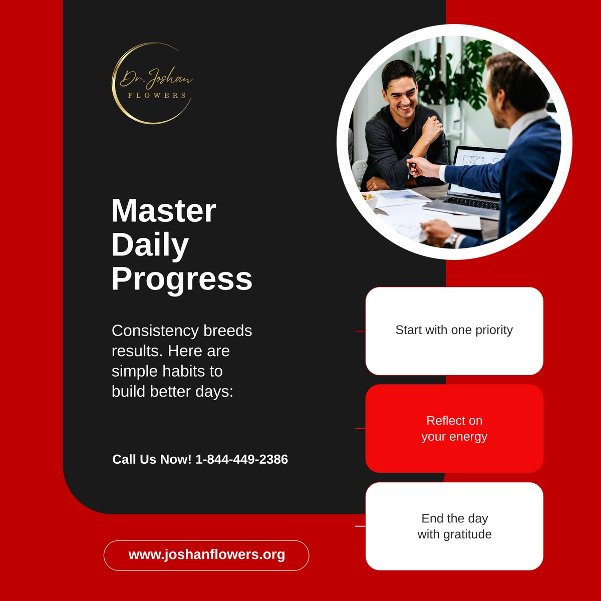 DrJoshanFlowers's tweet image. 📅 Growth is not about massive changes, it is about small, focused actions. We teach habits that create meaningful shifts in mindset, energy, and results. 💡 

#BusinessConsultingAndPersonalDevelopmentCoach #FortWashingtonMD #DailyWins