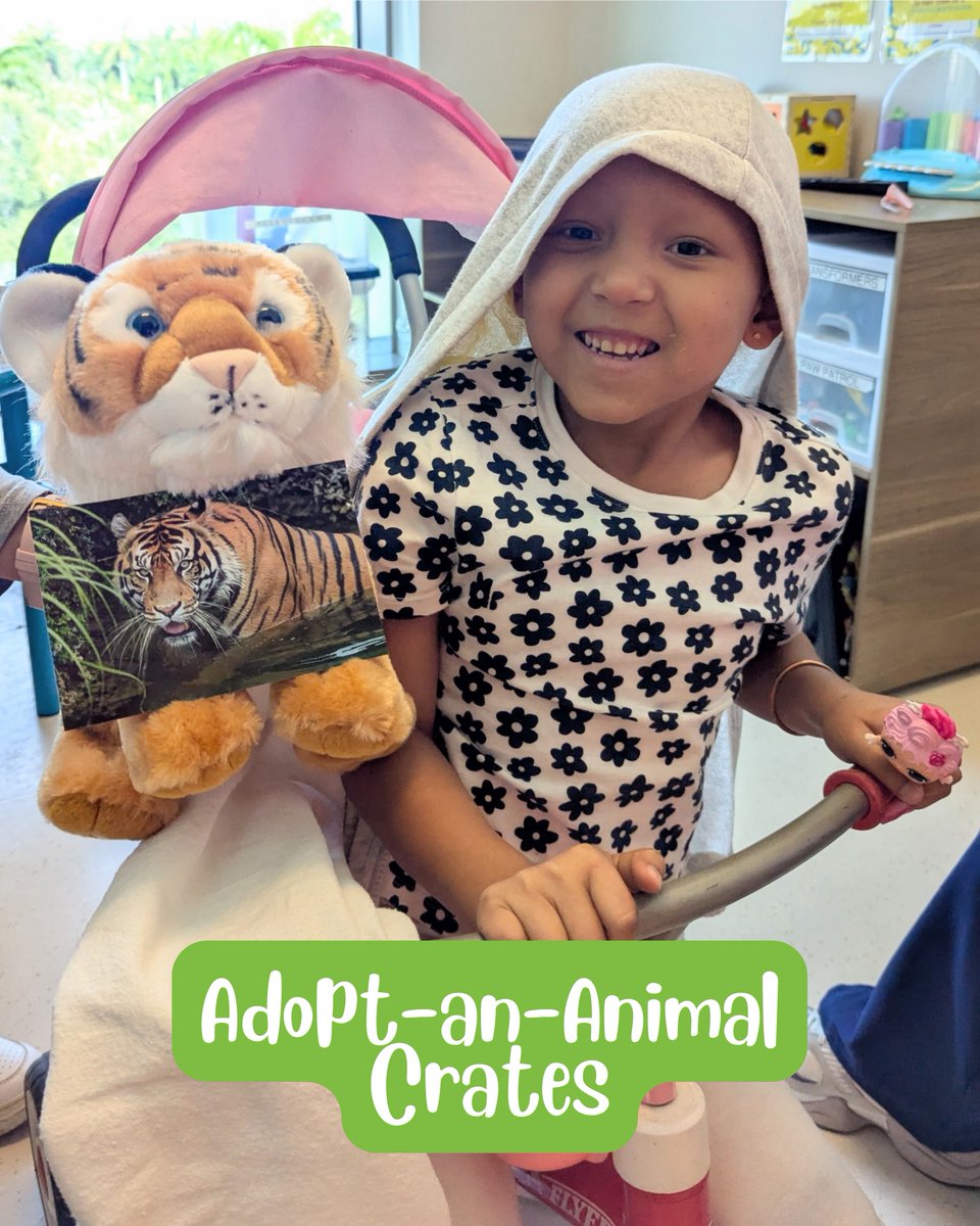 Through our Adopt-an-Animal Crates program, each child receives a cuddly friend along with an adoption certificate and a FREE annual family membership to Zoo Miami, a simple but powerful reminder that they are not alone.
Thanks to our partners at the Zoo Miami Foundation.