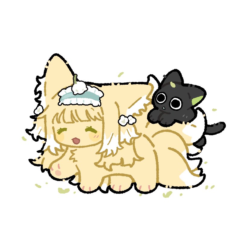 커무션으로 가족을 그렸어요