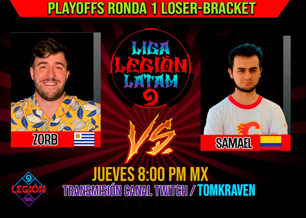 Seguimos con La Liga Legión Latam !!! enfrentamiento en el Loser-Bracket
Zorb vs Samael 8:00 pm MX
Canal: twitch.tv/tomkraven

#hearthstonelatam #Hearthstone