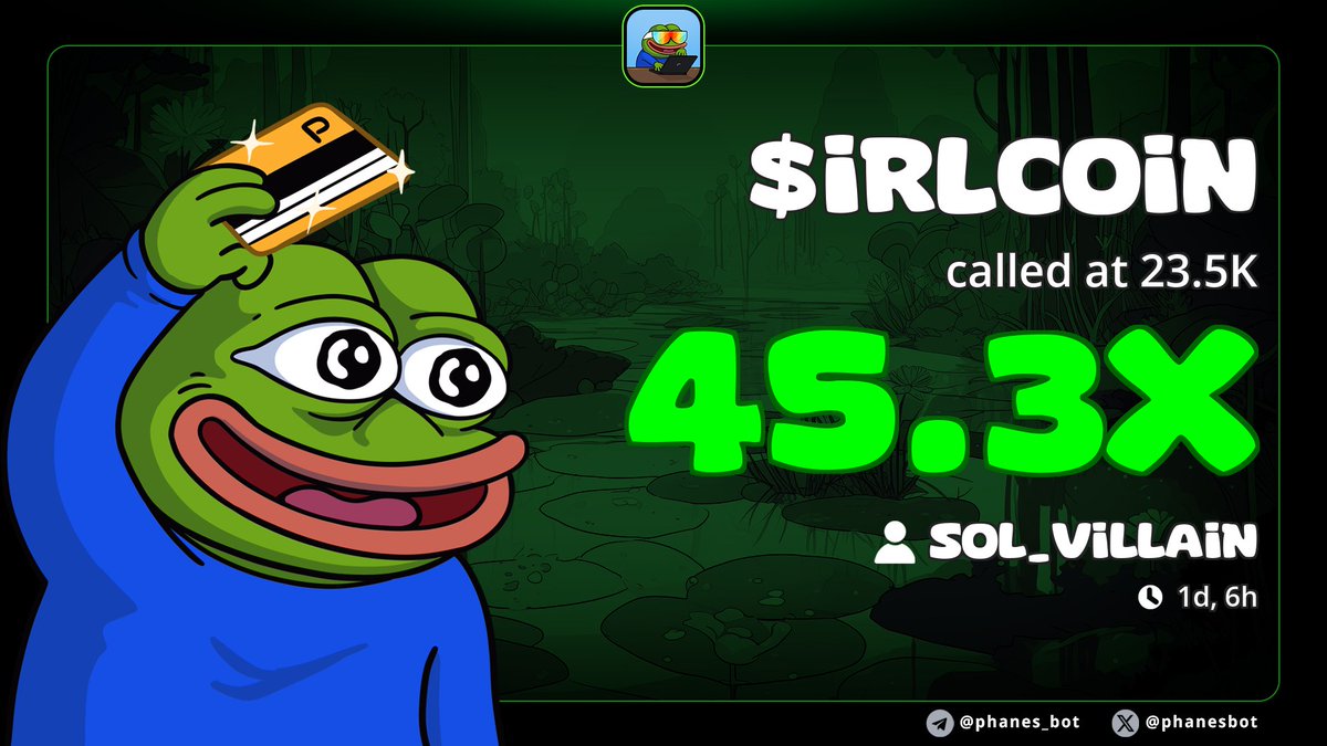 UNDISPUTED_MCAP's tweet image. Massive 45.3x pump up on $IRLCOIN
TG Chad&apos;s printing good gains 
CA:
FwZxfG6WHcAAJD5ShYZZQNQCNgtrw2oniQhoDXR5pump _________
DM:T.ME/SOL_VILLAIN