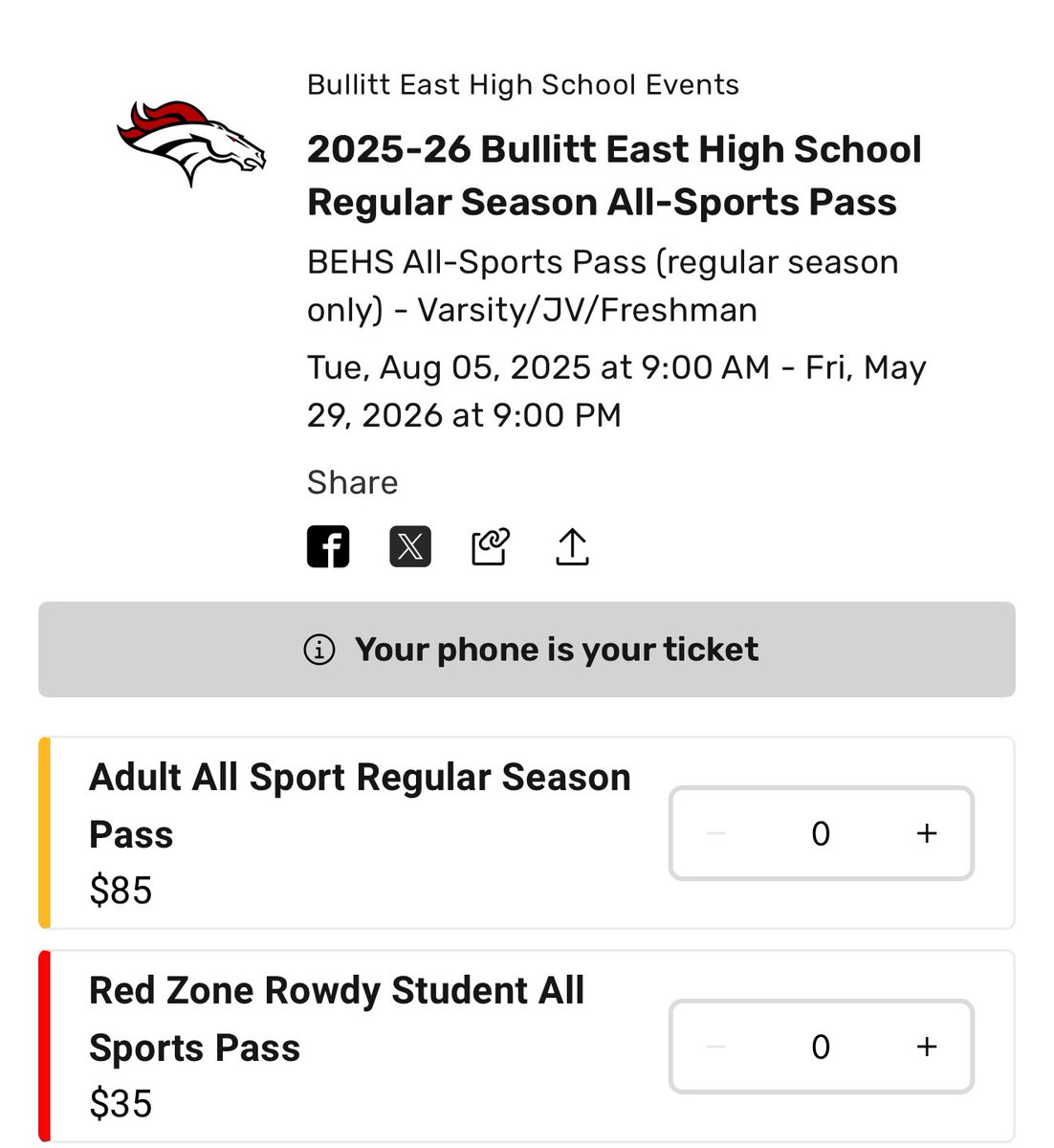 Need a ticket to tomorrow’s home football game? You can buy an All-Sports Pass on GoFan that’ll be good for all home games during regular season. Students can buy the Redzone pass for $35. Buy your’s today, don’t forget to wear red, and pack the stands at 7:30p.m! #BEChargers