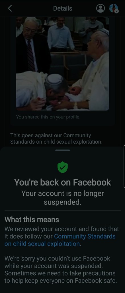 Don't you dare talk about widespread previously published "Jewish religious practices" on Facebook or they try to ban you.. this is why I love X!