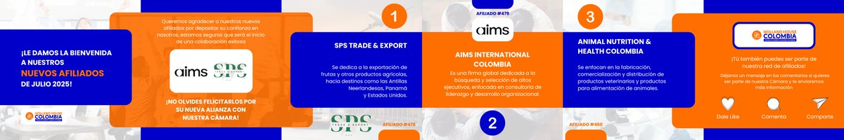 🎉¡Le damos la bienvenida a nuestros nuevos afiliados del mes de julio!

👏🏻 Nos enorgullece presentar a las nuevas empresas que se unieron a nuestra Cámara, para llevar sus negocios a nuevas fronteras de la mano de nuestros expertos.

🔗Conoce nuestra red: hollandhouse-colombia.com/nuestros-afili…