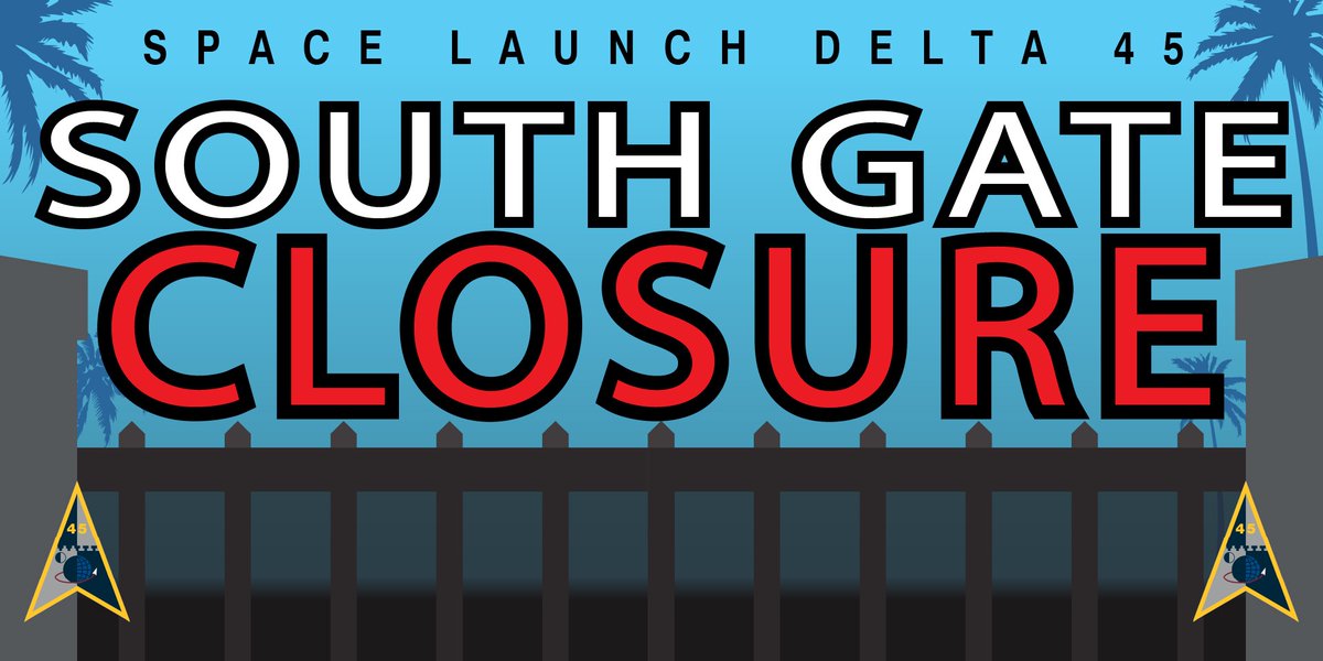 SLDelta45's tweet image. 🚨Labor Day Gate Closure Notice🚨 

✅ East Gate will remain open.

🔒 South Gate will close at 8 p.m. on Sunday, Aug. 31, and reopen at 6 a.m. on Tuesday, Sept. 2.

🚛 Commercial Gate will close at 12 p.m. on Saturday, Aug. 30, and reopen at 6 a.m. on Tuesday, Sept. 2.