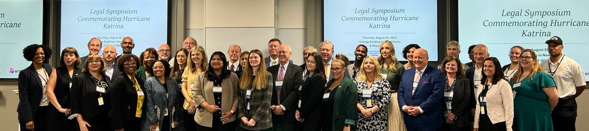 Grateful to <a href="/SLLSHelps/">SLLS</a> <a href="/EntergyNOLA/">Entergy New Orleans</a> <a href="/pbpnola/">The Pro Bono Project</a> &amp; LA Access to Justice for hosting today’s Legal Symposium Commemorating Hurricane Katrina in NOLA.  Panels highlighted succession in disaster recovery, statewide collaborations, and protecting homes, assets &amp; generational wealth.