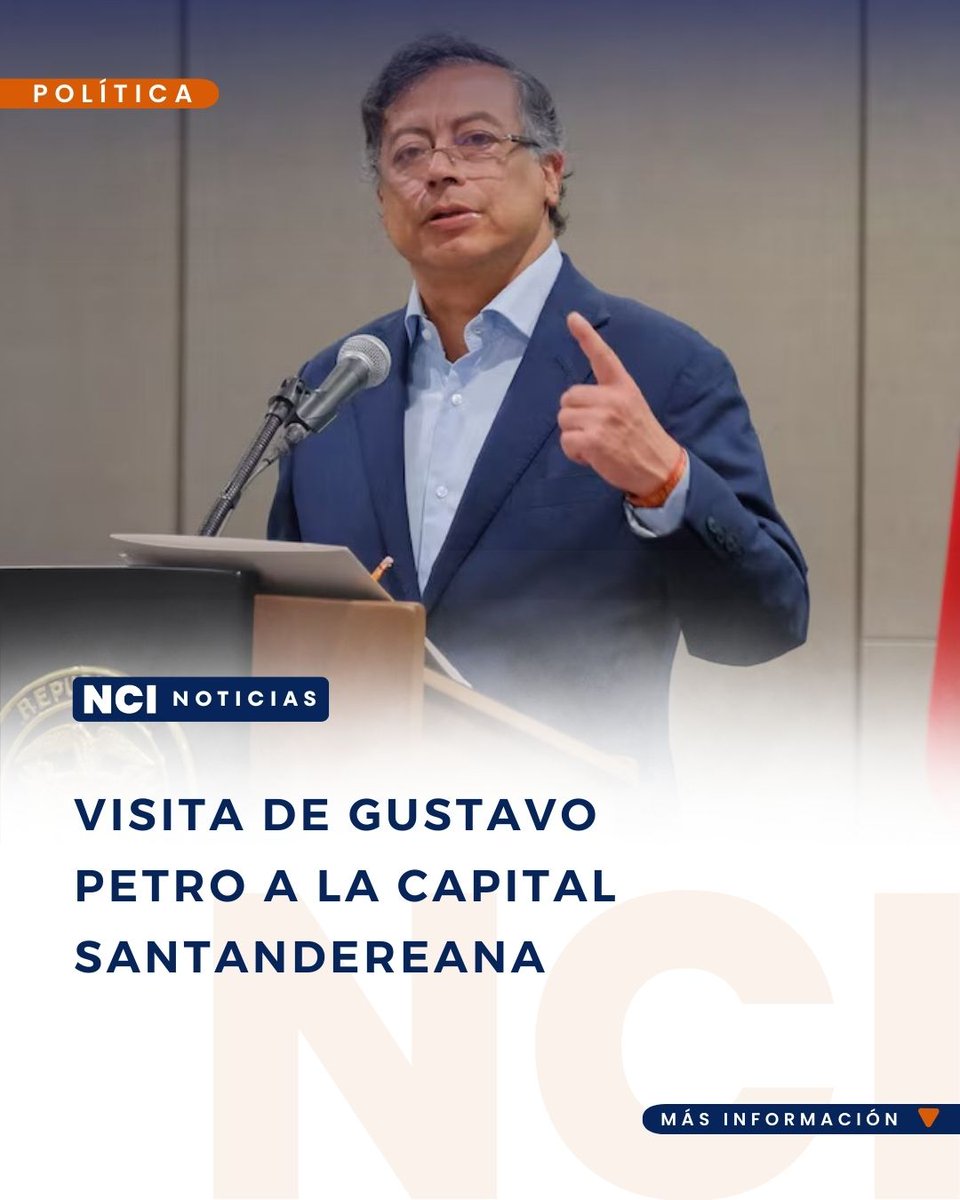 🗳️ POLÍTICA | Este viernes 29 de agosto, el presidente Gustavo Petro visitará Bucaramanga para presentar la estrategia “Dignidad Mayor” en la Plazoleta Luis Carlos Galán. El ingreso al evento será desde las 11:00 a.m. y la llegada del mandatario está prevista hacia las 2:00 p.m.