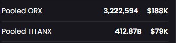 I hear super shadowy wants to let the $ORX B&amp;B run hard.

Does someone want to tell them there's an issue.

There is $786k of $TitanX in the buy &amp; burn 🔥🔥

But only $188k $ORX for sale.  😉⏲️⌛️⏲️ 

ca: 0xd536E7A9543Cf9867a580B45CEC7F748a1FE11eC