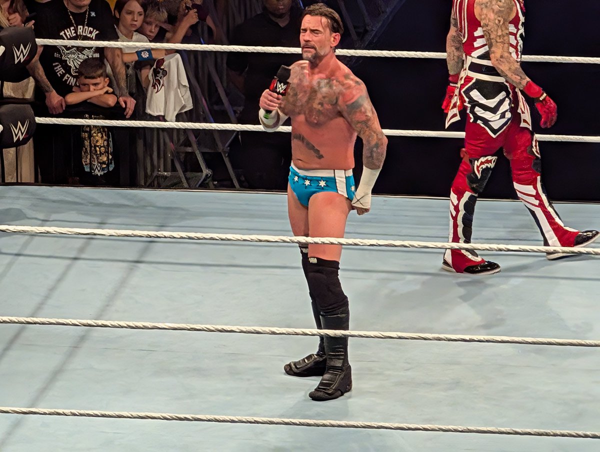 Phil Jones (@philjones77) on Twitter photo . <a href="/CMPunk/">player/coach</a> talking about his FWA match in Newport w/ Doug Williams
<a href="/DougWilliamsUK/">Doug Williams</a>
#WWECardiff . <a href="/CMPunk/">player/coach</a> talking about his FWA match in Newport w/ Doug Williams
<a href="/DougWilliamsUK/">Doug Williams</a>
#WWECardiff