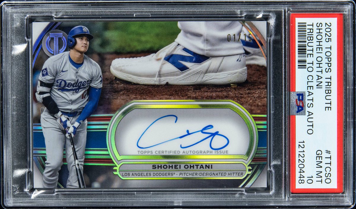 スポーツ選手 TOPPS TRIBUTE AUTOGRAPHS POP 1 OHTANI SIGNED CARD! ✍️ This 2025 Topps Tribute To Cleats