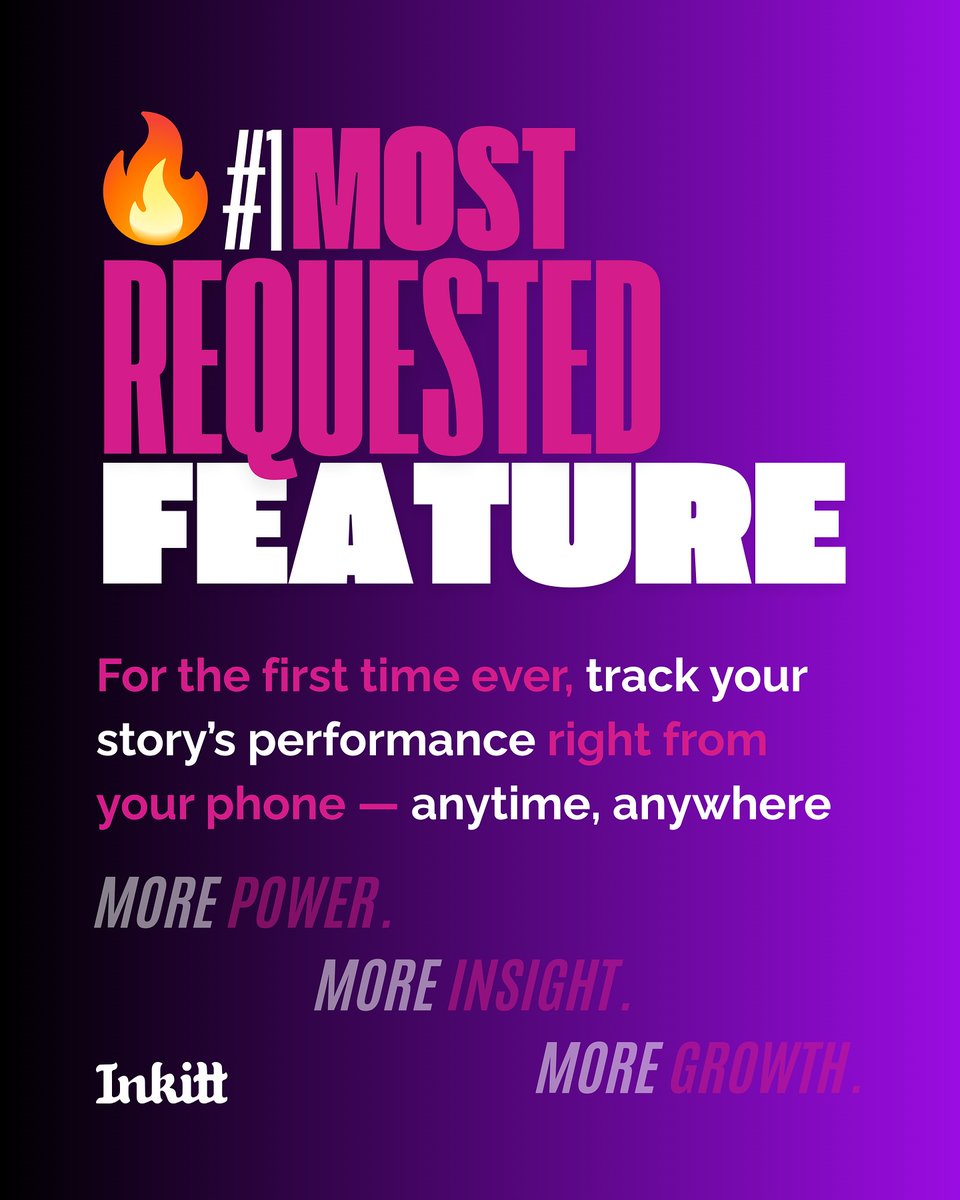 Inkitt's tweet image. Inkitt’s Author Analytics is now here in the app! 📱💜

No more guessing — just insights on what’s working for your stories!
Ready to dive in? What will YOU discover?

Start unlocking insights today!

#writingcommunity #writingtools #inkittbooks #authors #writers #indieauthors