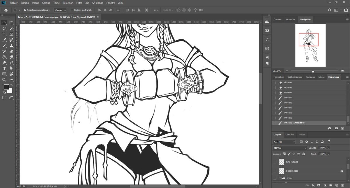 WIP

It's been ages since I've drawn a character. But it's impossible for me not to do it 'coz of Miary Zo 🇲🇬

Still, it's hard to draw her when you dk much about her moves &amp; personality before release.

I just hope I'll be able to finish before the end of #TEKKEN8 Fandom Campagn