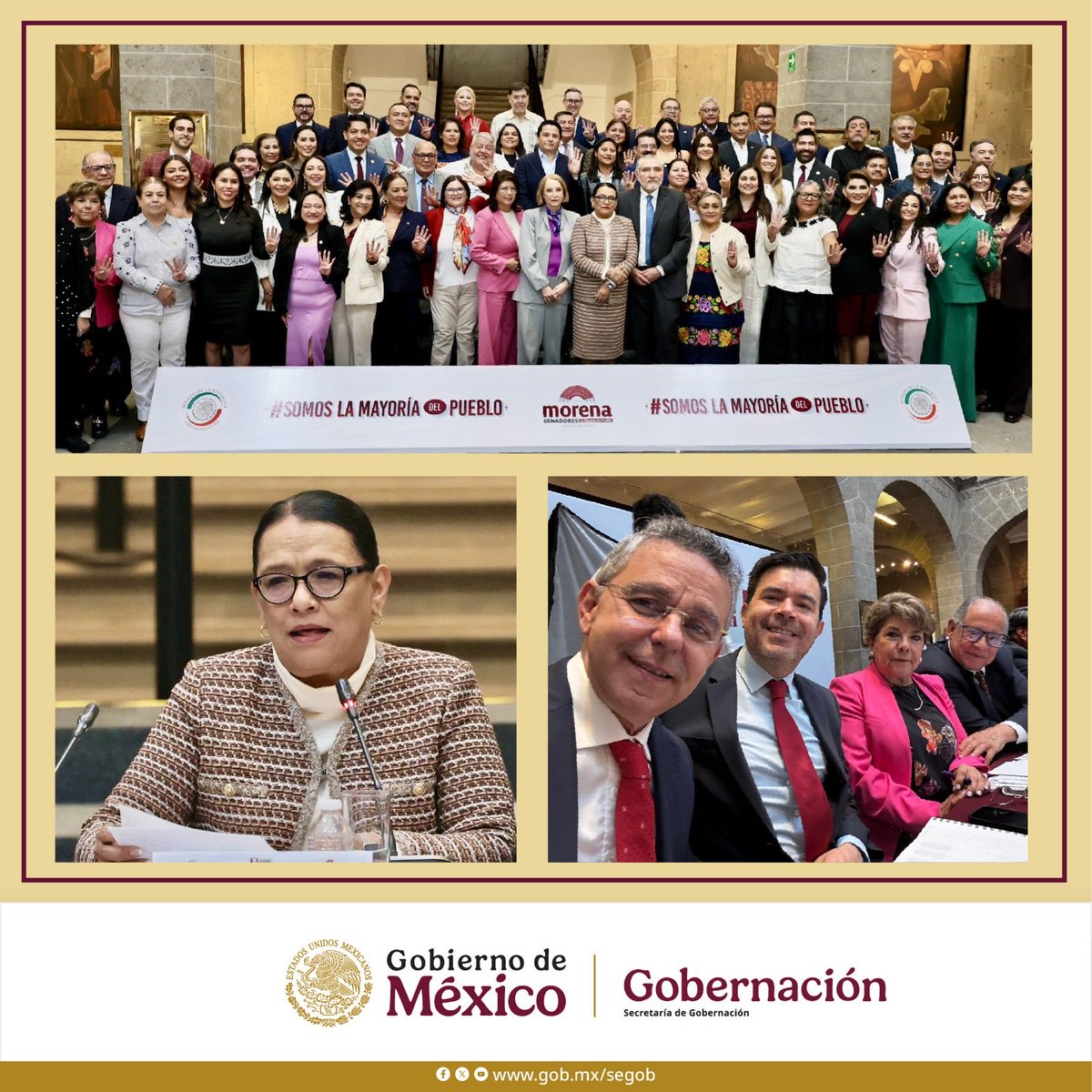 Rocío Bárcena Molina (@rociobarcenam) on Twitter photo Un honor acompañar a la Secretaria <a href="/rosaicela_/">Rosa Icela Rodríguez Velázquez</a> en la invitación de <a href="/MorenaSenadores/">Senadores Morena</a> a su 3a plenaria. Con los subsecretarios <a href="/arturomedinap/">Arturo Medina</a> #CesarYañezCenteno
y el equipo de trabajo de la <a href="/SEGOB_mx/">Gobernación</a> seguimos construyendo juntos un mejor #México 🇲🇽 Un honor acompañar a la Secretaria <a href="/rosaicela_/">Rosa Icela Rodríguez Velázquez</a> en la invitación de <a href="/MorenaSenadores/">Senadores Morena</a> a su 3a plenaria. Con los subsecretarios <a href="/arturomedinap/">Arturo Medina</a> #CesarYañezCenteno
y el equipo de trabajo de la <a href="/SEGOB_mx/">Gobernación</a> seguimos construyendo juntos un mejor #México 🇲🇽
