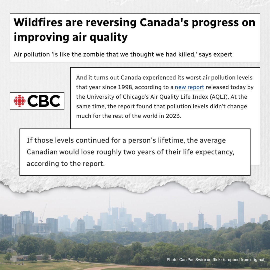 This new report shows we're moving in the wrong direction.  The changes we are seeing are scary but we have solutions to this health and climate crisis and together we can make it happen. 

CBC's article: cbc.ca/news/science/2…