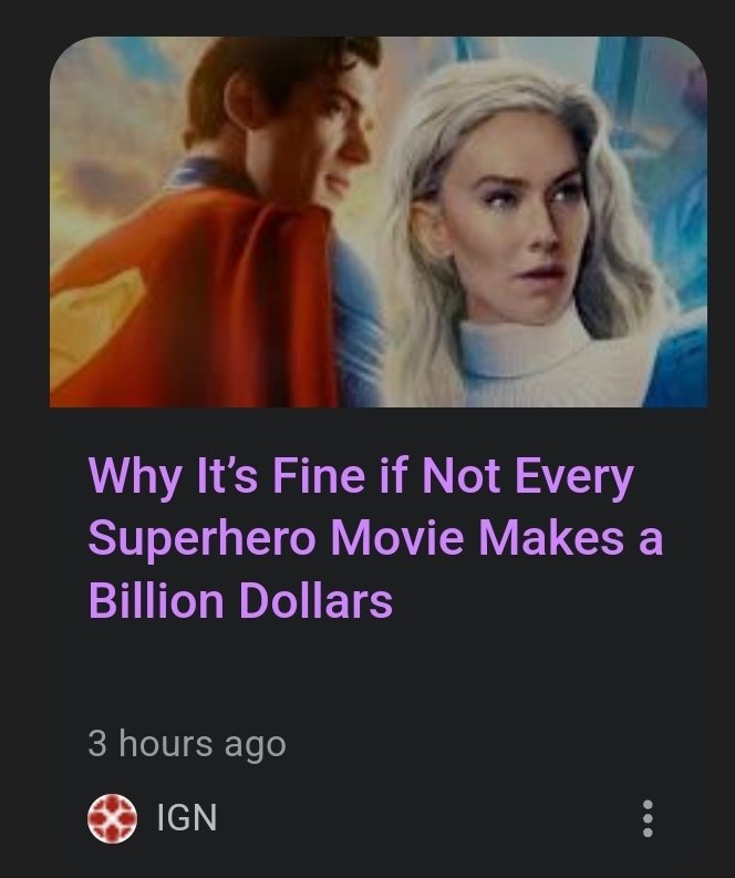 Ohhhhh Now it's fine....

Soooooo.... 
Man Of Steel, Batman V Superman not making a Billion is fine too... RIGHT? 

Or is this just some more made up bullshit excuses yall need to invent so you can save face? 

ign.com/articles/super…