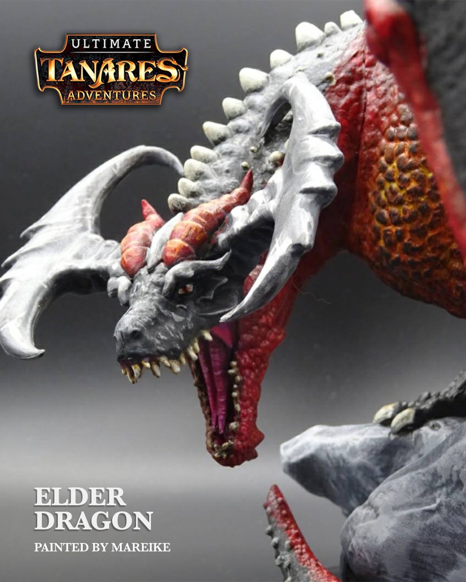 Community Spotlight: Mareike painted the Elder Dragon from Tanares Adventures Ultimate Edition.

The level of detail and atmosphere she achieved is stunning, this dragon truly comes alive!

#TanaresAdventures #MiniaturePainting #BoardGames