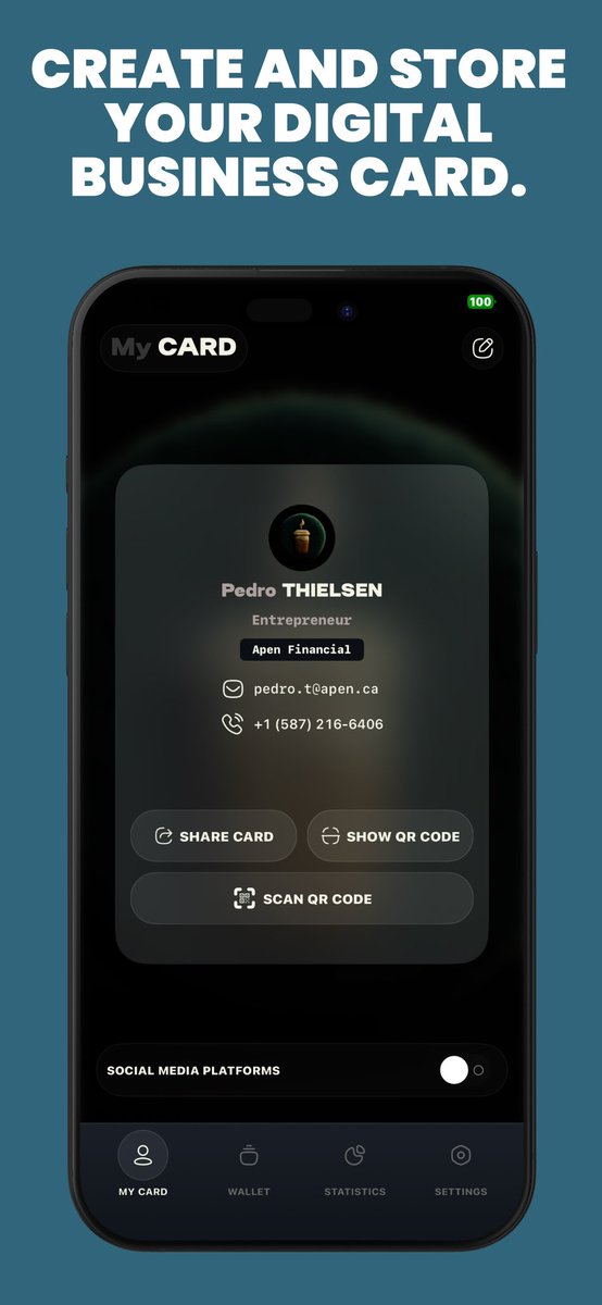 appe_latte's tweet photo. Connect Instantly and Network Smarter with Carte!

Create, manage, and share your professional identity seamlessly with Carte—the digital business card app now live on the App Store.
#Carte #DigitalBusinessCard #DigitalCard #MobileApps #SwiftUi #iOS #ProductOfCanada https://t.co/60Gml4El9F